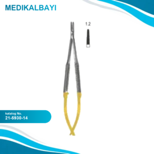 21.5930.14 Castroviejo Portegü Düz, 1.2mm Pürüzsüz Uçlu, 14cm TC