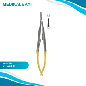 21.5934.14 Castroviejo Portegü Düz, 1.2mm Tırtıklı Uçlu, 14cm TC