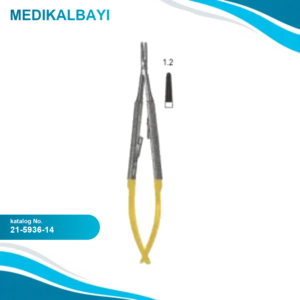 21.5936.14 Castroviejo Portegü Düz ,1.5mm Tırtıklı Uçlu,, 14cm TC