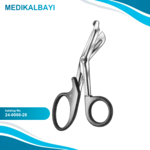 24.0080.20 Bandaj Makası Siyah Plastik Saplı 20cm