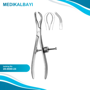 28.0880.24 Setter Repozisyon Forsepsi Dişli Vidalı 24cm