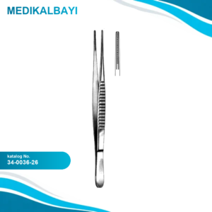 34.0036.26 DeBakey Atravmatik Doku Forsepsi 2mm, 26cm