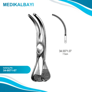 34.0071.07 Glover Atravmatik Buldog Klemp Eğri 7.5cm