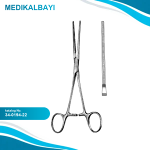 34.0194.22 DeBakey Koarktasyon Klemp Düz 65mm, 22.5cm