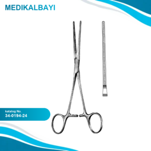 34.0194.24 DeBakey Koarktasyon Klemp Düz 80mm, 24cm