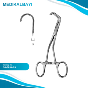 34.0634.09 Yenidoğan & Çocuk Klemp Eğri İnce Fig.9 13.5cm