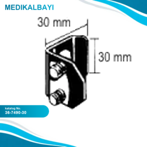 36.7490.30 Bıçak/Finochietto Sternum Ekartörü İçin 30x30mm Çift Alüminyum
