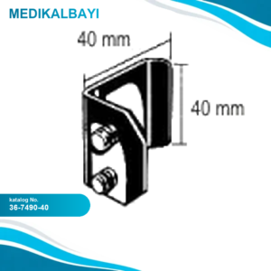 36.7490.40 Bıçak/Finochietto Sternum Ekartörü İçin 40x40mm Çift Alüminyum