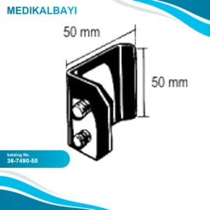 36.7490.50 Bıçak/Finochietto Sternum Ekartörü İçin 50x50mm Çift Alüminyum