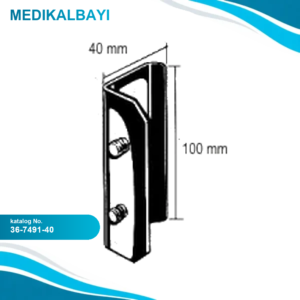 36.7491.40 Bıçak/Finochietto Sternum Ekartörü İçin 40x100mm Çift Alüminyum