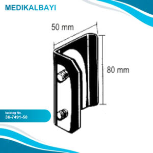 36.7491.50 Bıçak/Finochietto Sternum Ekartörü İçin 50x80mm Çift Alüminyum