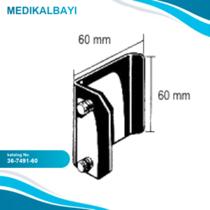 36.7491.60 Bıçak/Finochietto Sternum Ekartörü İçin 60x60mm Çift Alüminyum