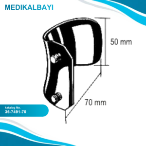 36.7491.70 Bıçak/Finochietto Sternum Ekartörü İçin 70x50mm Çift Alüminyum