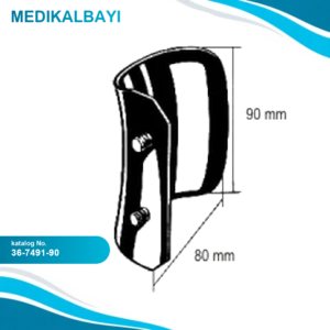 36.7491.90 Bıçak/Finochietto Sternum Ekartörü İçin 80x90mm Çift Alüminyum