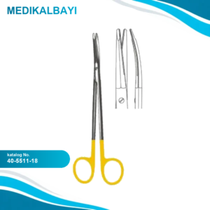 40.5511.18 Kaye Dişli Eğri Yüz Germe Makası 18 cm TC