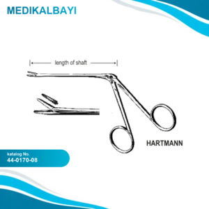 44.0170.08 Hartmann Alligator Forseps Tırtıklı 7mm, 8.5cm