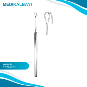 44.0320.13 Langenbeck Kulak Küreti Künt Eğri 13cm