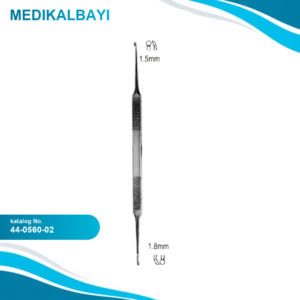44.0560.02 House Küret Çift Taraflı 1.5/1.8mm (Hafif Eğri) 15cm