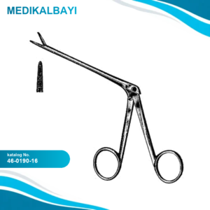 46.0190.16 Noyes Timsah Forseps,Tırtıklı Oluklu Çeneler 16.5cm
