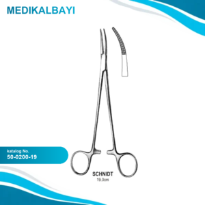 50.0200.19 Schnidt Tonsil Forseps Kapalı Halka Eğri 19cm