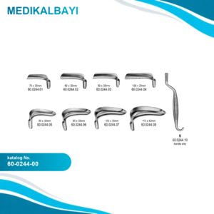 60.0244.00 Bozemann Vajinal Spekulum Komple Set