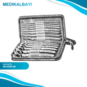 60.0350.00 Hegar Rahim Dilatörü set/14 Tek Uçlu (Çantada)