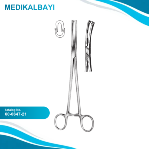60.0647.21 Jacobs Vulsellum Forseps Eğri 21cm