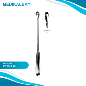 60.0830.02 Gourdet Rahim Kepçesi Künt 8mm, 28cm