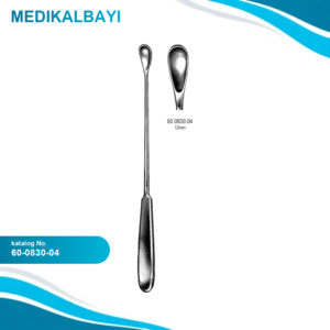60.0830.04 Gourdet Rahim Kaşığı Künt 12mm, 28cm