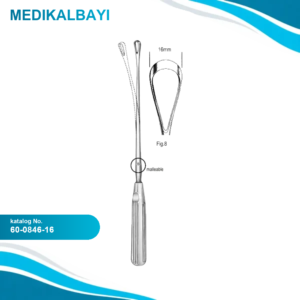 60.0846.16 Sims Rahim Küreti Bükülebilir Künt 16mm 31cm Fig.8