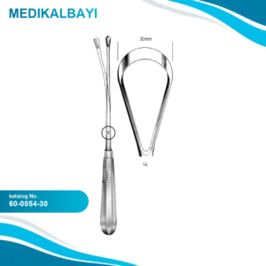 60.0854.30 Recamier Küret Bükülebilir Keskin 30mm 31cm Fig.14