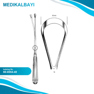 60.0854.40 Recamier Küret Bükülebilir Keskin 40mm 31cm Fig.16