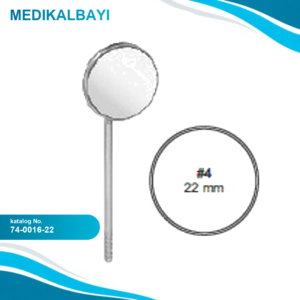 74.0016.22 Düz Ağız Aynası, Metrik Vidalı, No:4 = 22 mm
