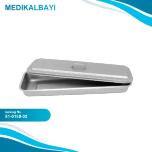 81.0180.02 Kapaklı Kateter Tepsisi 350x90x45 mm