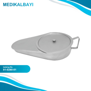 81.0260.01 Kırık Tip Yatak Lazımlığı, Kapaklı 300x200x75 mm, Küçük