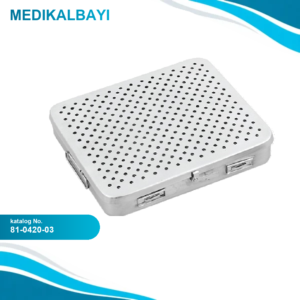 81.0420.03 Bez Filtreli Delikli Sterilizasyon Kabı 250x150x50 mm