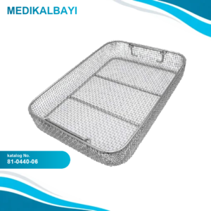 81.0440.06 Tel Örgülü Sterilizasyon Tepsisi 250x240x50 mm