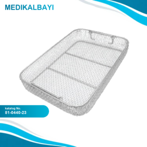81.0440.23 Tel Örgülü Sterilizasyon Tepsisi 600x250x60 mm